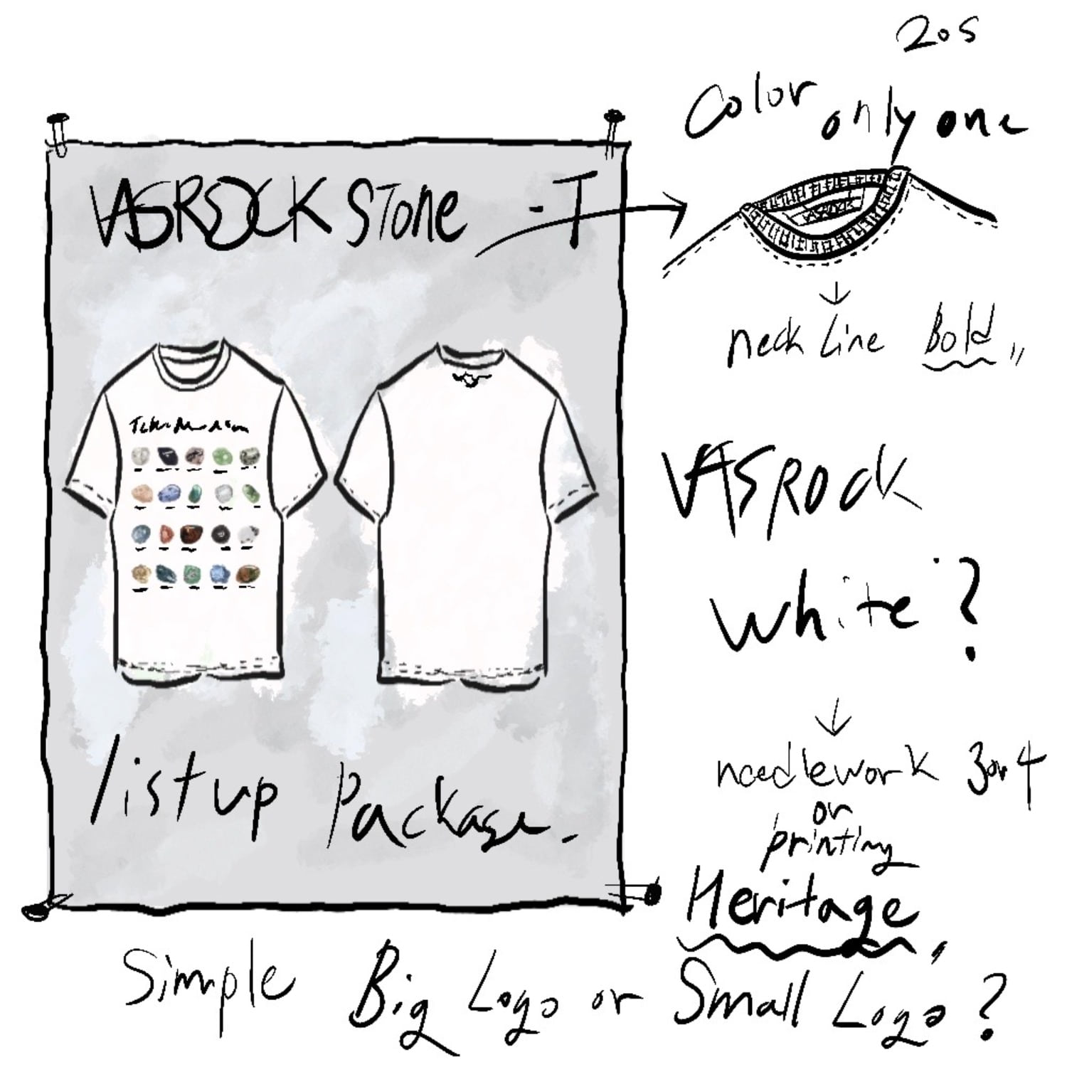 VASROCK,Natural stone T-shirts