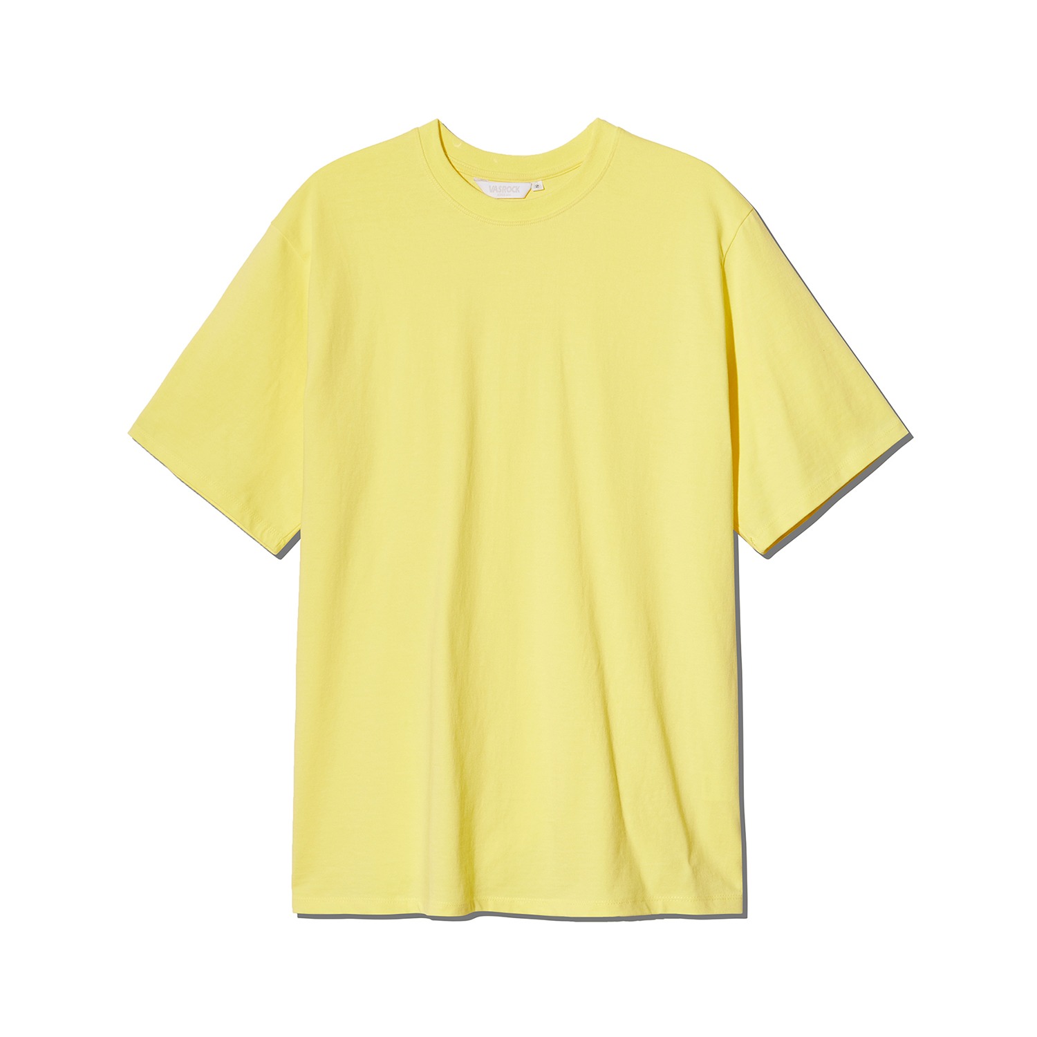 VASROCK,Side Square Short Sleeve T-shirt Yellow