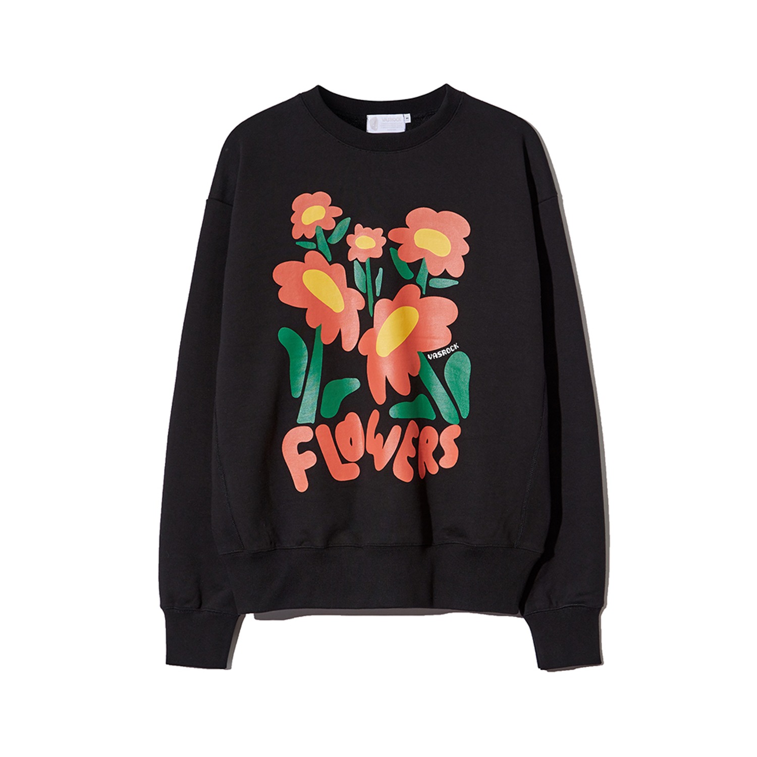 VASROCK,Marigold Flower Sweatshirt Black