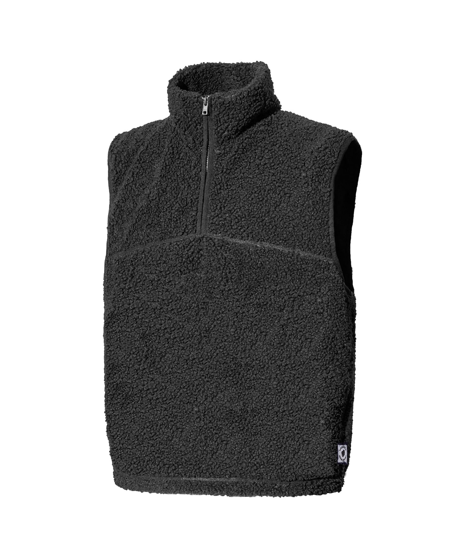 VASROCK,Bubble Fleece Anorak Half Zip-Up Vest Charcoal