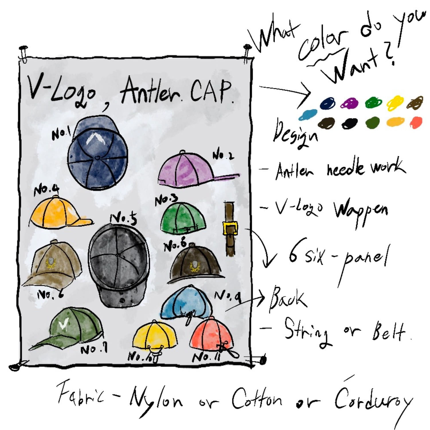 VASROCK,V-logo ball cap &amp; Crest camp cap