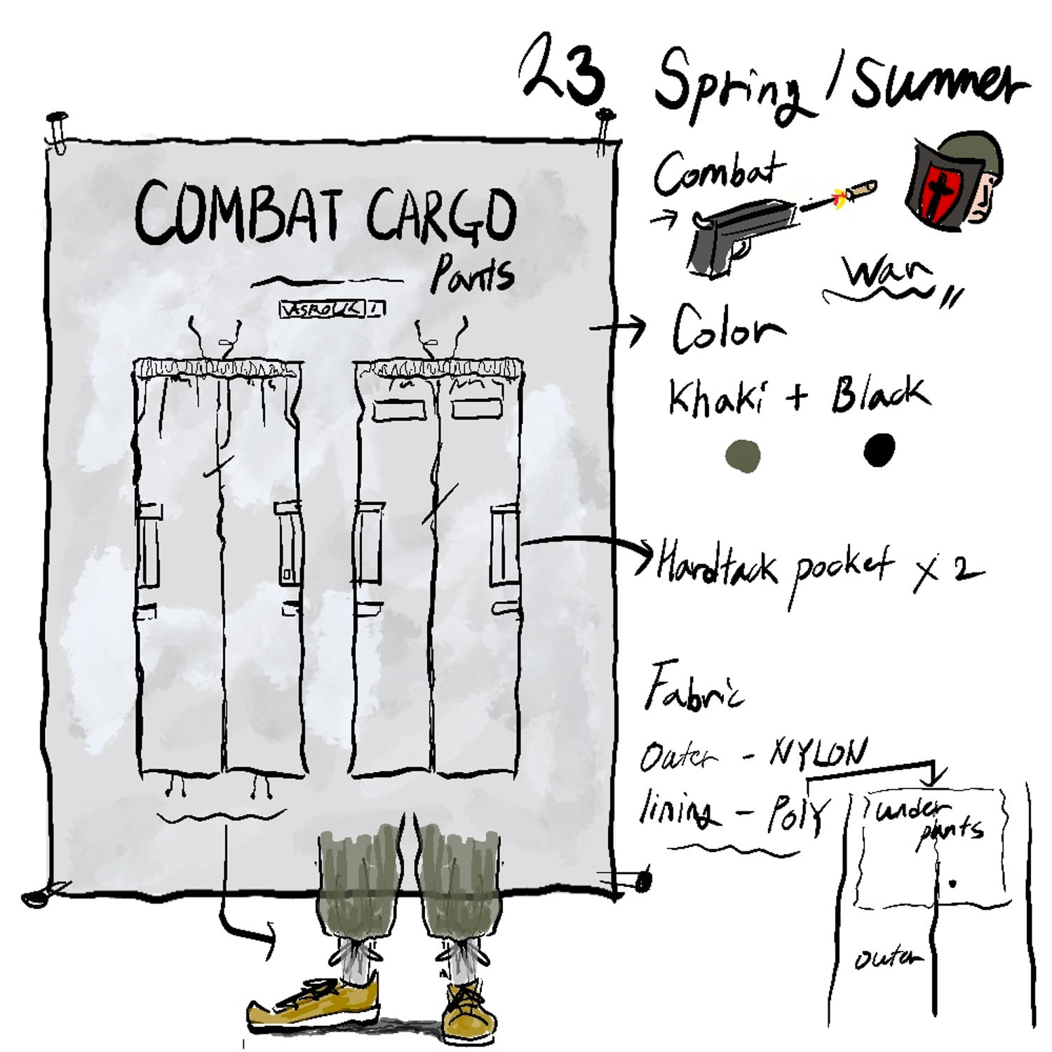 VASROCK,Combat Cargo Pants