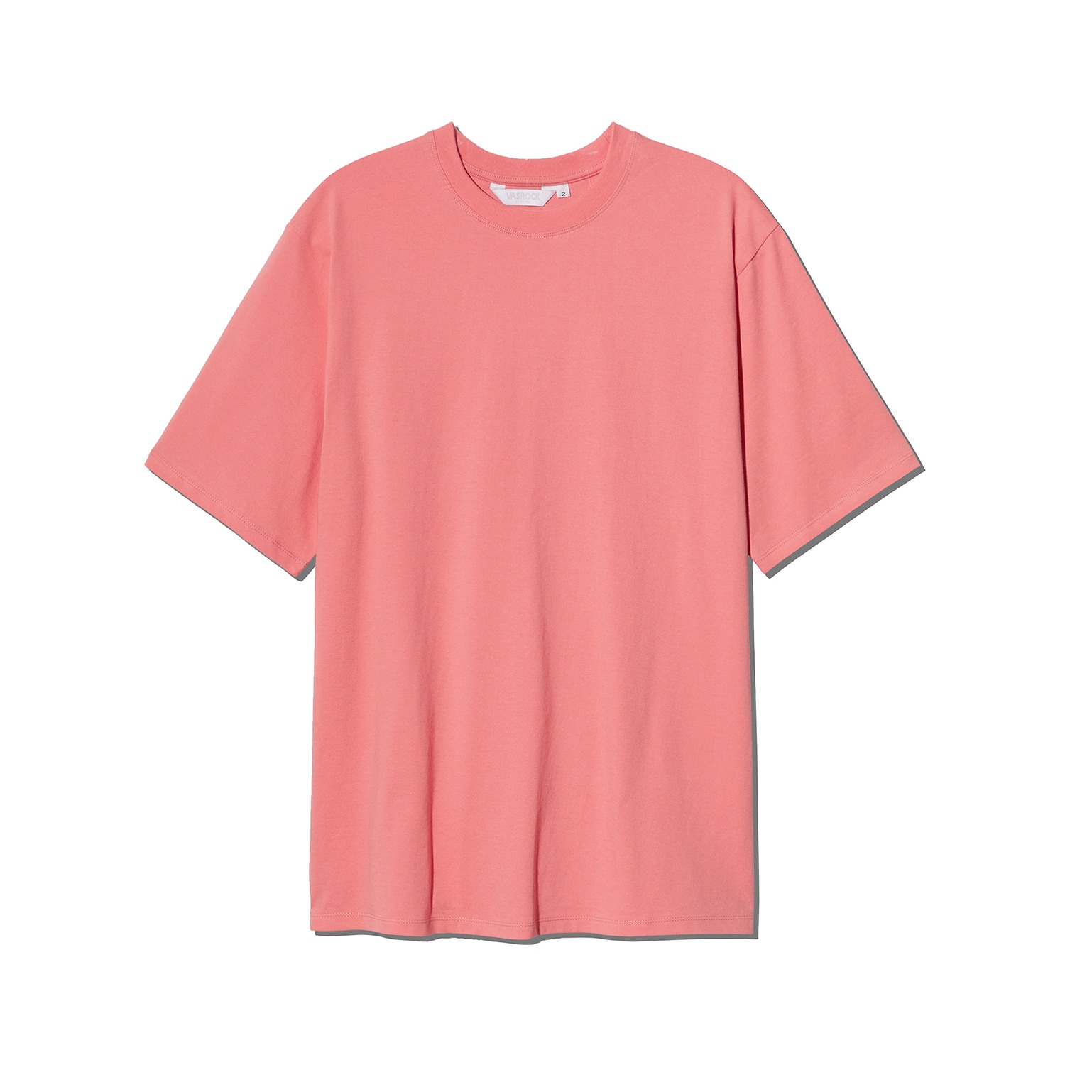 VASROCK,Side Square Short Sleeve T-shirt Pink