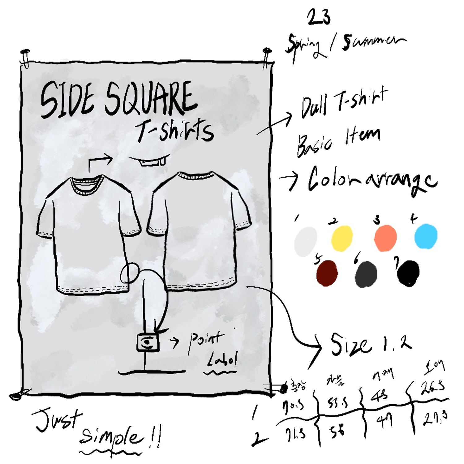 VASROCK,Side Square Short Sleeve T-shirt